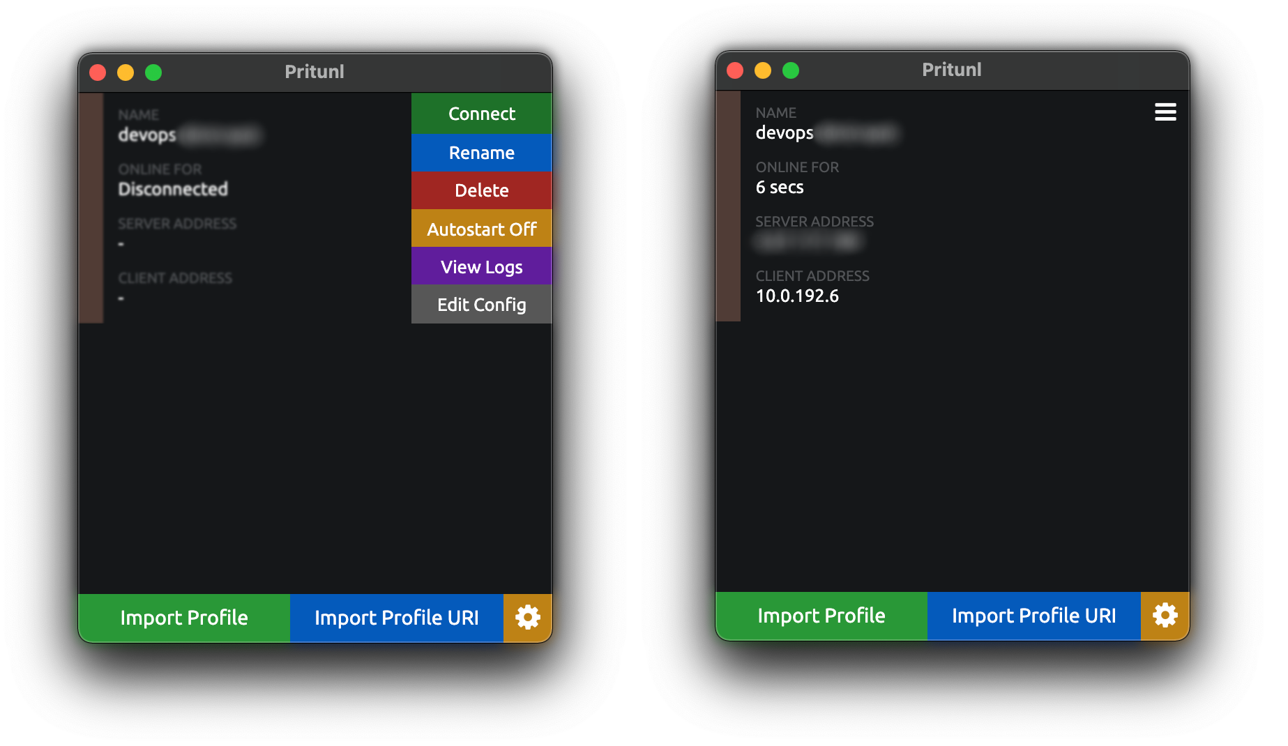 pritunl connect